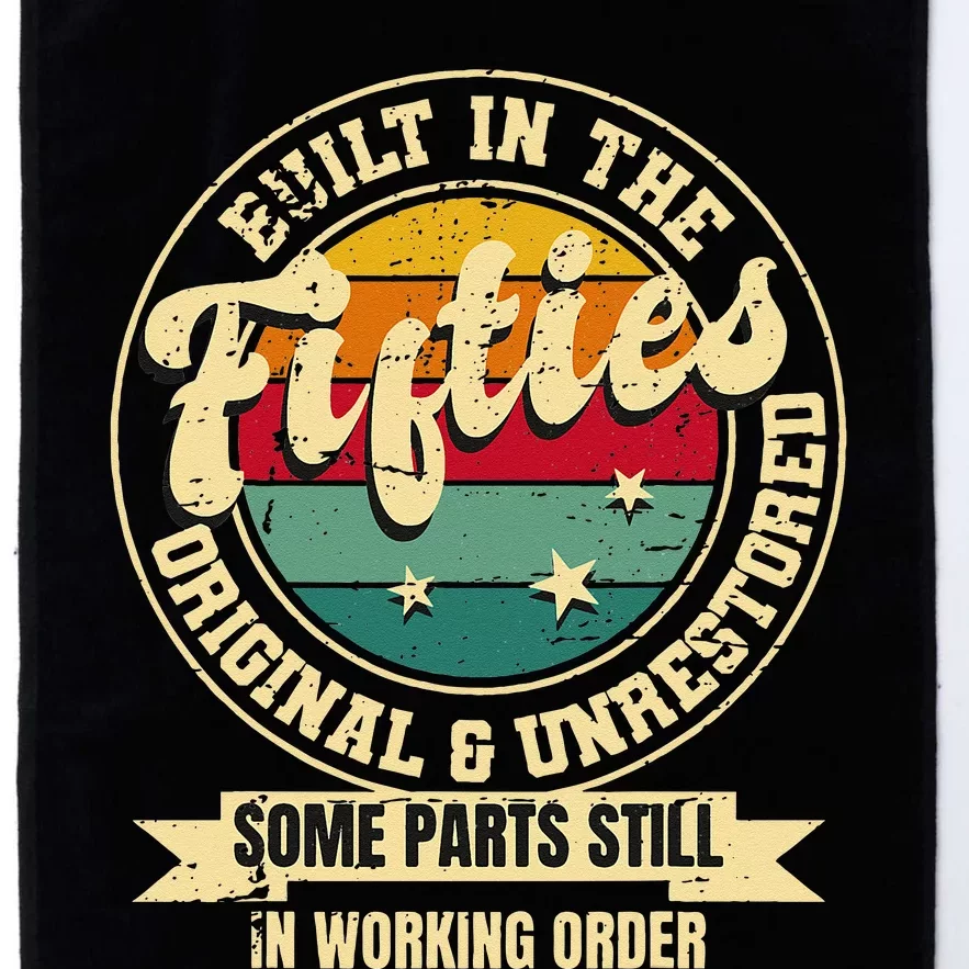 Built In The Fifties Original Unrestored 50th Birthday Men Platinum Collection Golf Towel