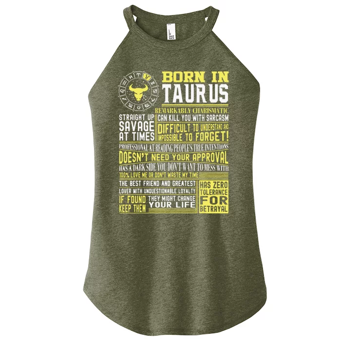 Born In Taurus Facts For Men Nd Women Women’s Perfect Tri Rocker Tank