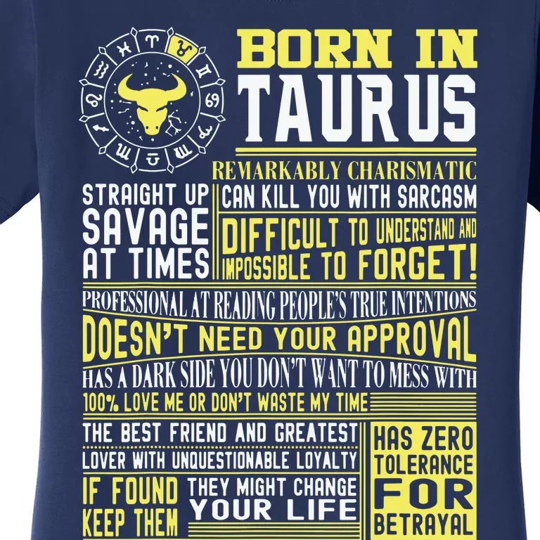 Born In Taurus Facts For Men Nd Women Women's T-Shirt