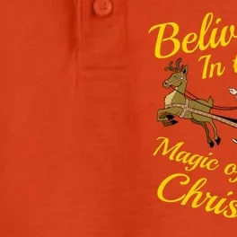 Believe In The Magic Of Christmas Dry Zone Grid Performance Polo