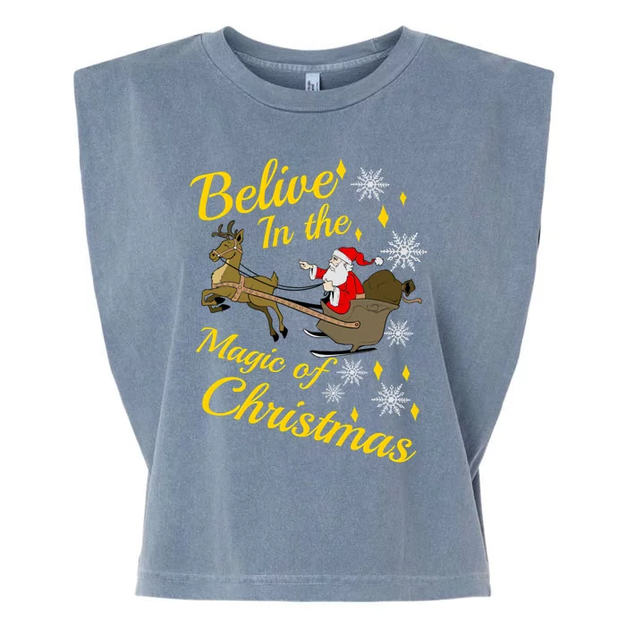 Believe In The Magic Of Christmas Garment-Dyed Women's Muscle Tee