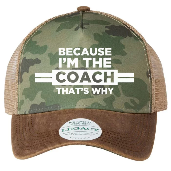 Because IM The Coach ThatS Why Coach Gift Legacy Tie Dye Trucker Hat