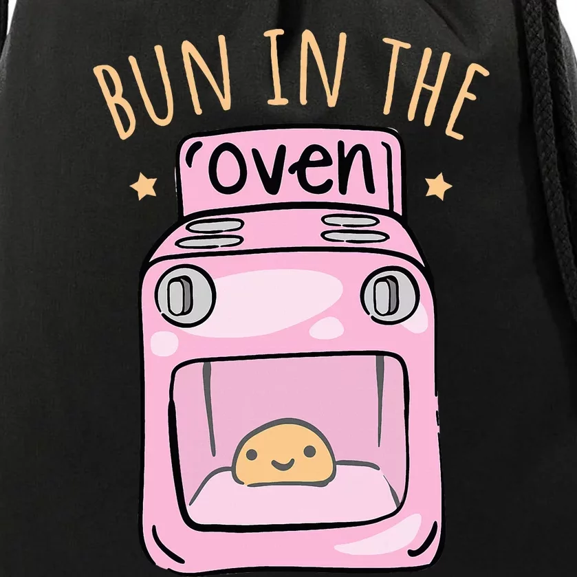 Bun In The Oven Baby Announcement Drawstring Bag