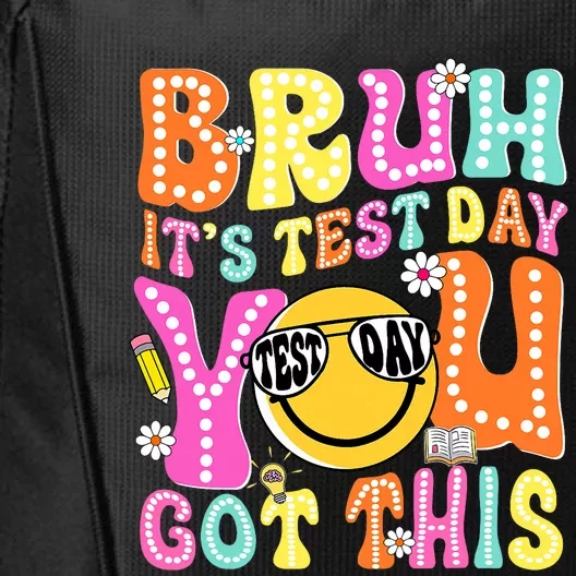 Bruh Its Test Day You Got This Groovy Testing Staar Day City Backpack