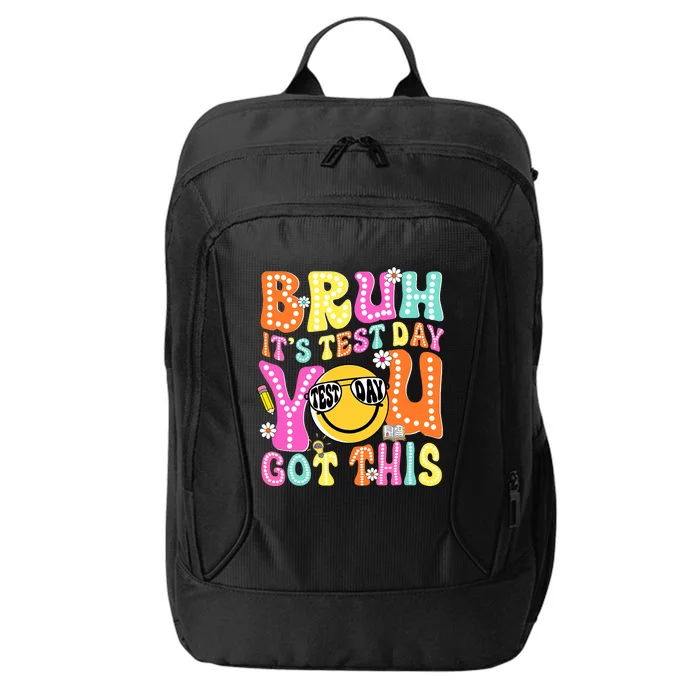 Bruh Its Test Day You Got This Groovy Testing Staar Day City Backpack