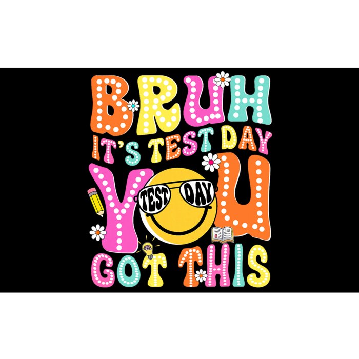 Bruh Its Test Day You Got This Groovy Testing Staar Day Bumper Sticker