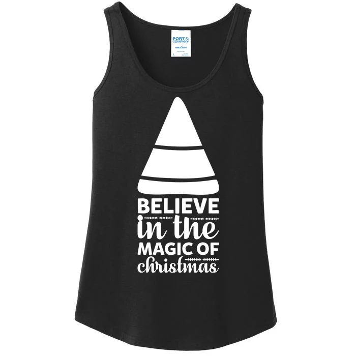 Believe In The Magic Of Christmas Ladies Essential Tank