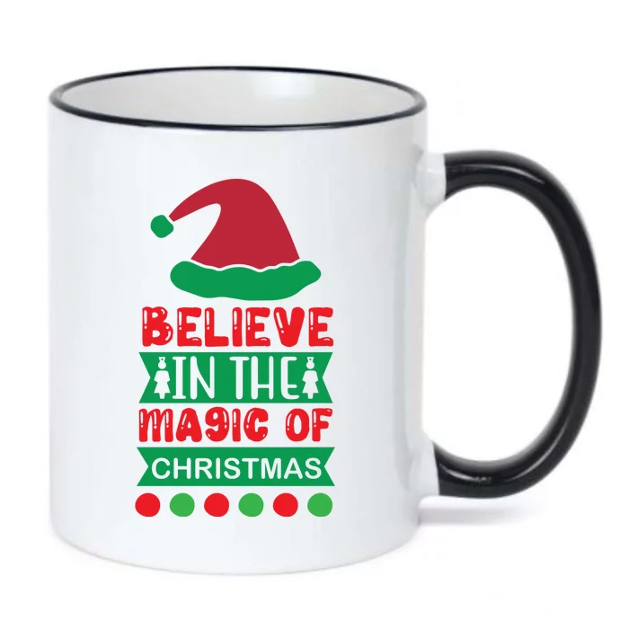 Believe In The Magic Of Christmas Black Color Changing Mug