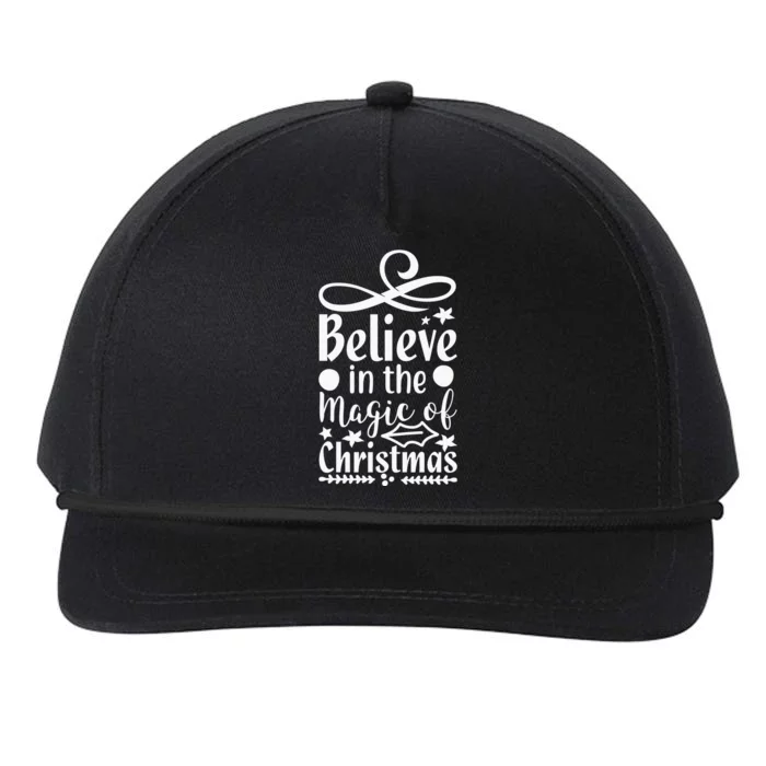 Believe In The Magic Of Christmas Snapback Five-Panel Rope Hat