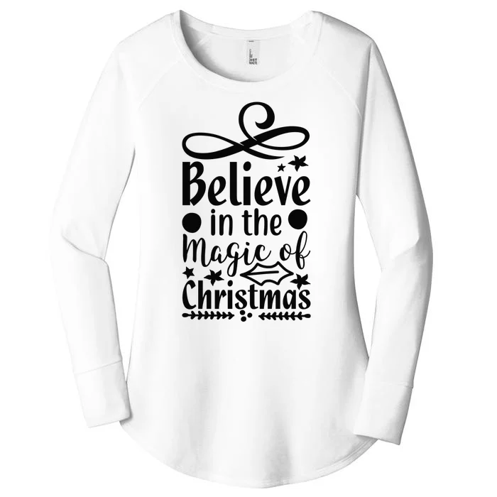 Believe In The Magic Of Christmas Women's Perfect Tri Tunic Long Sleeve Shirt