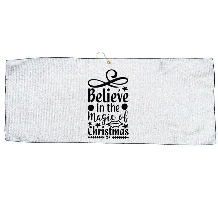 Believe In The Magic Of Christmas Large Microfiber Waffle Golf Towel