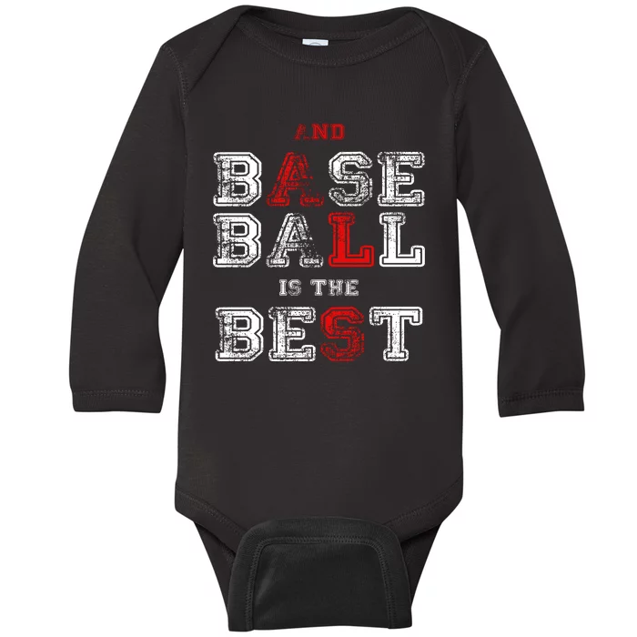 Baseball Is The Best End Als Baby Long Sleeve Bodysuit