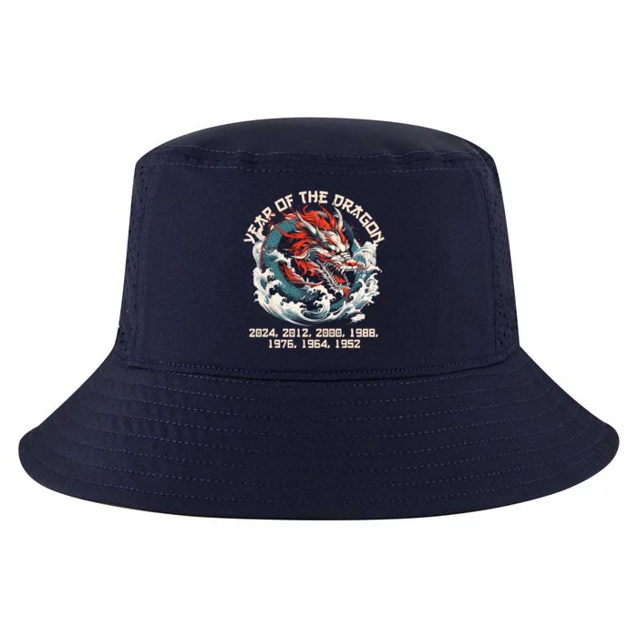 Born In The Lunar Year Of Dragon Wood Dragon 2024 Chinese Cool Comfort Performance Bucket Hat