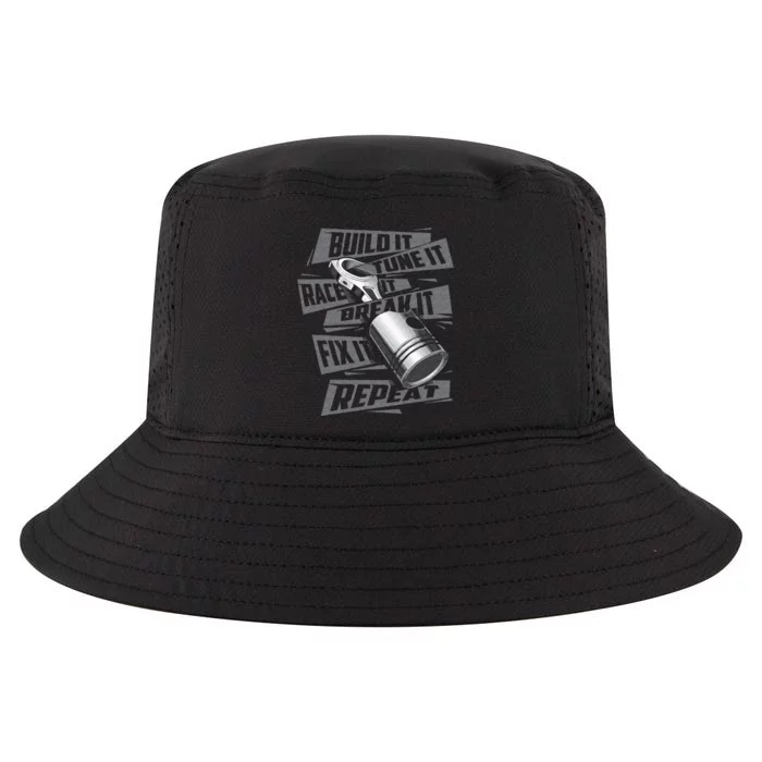 Build It Tune It Race It Break It Race Car Enthusiast Cool Comfort Performance Bucket Hat