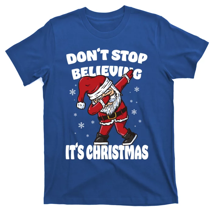 Believe In The Magic Of Christmas Dabbing Santa Claus Great Gift T-Shirt