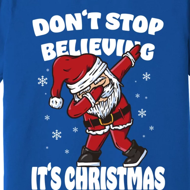 Believe In The Magic Of Christmas Dabbing Santa Claus Great Gift Premium T-Shirt