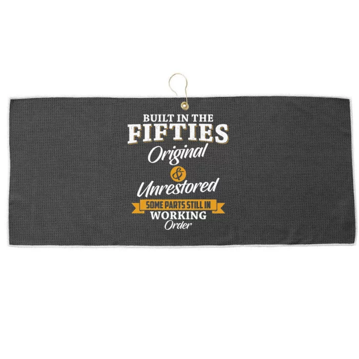 Built In The Fifties Built In The 50s Birthday Large Microfiber Waffle Golf Towel