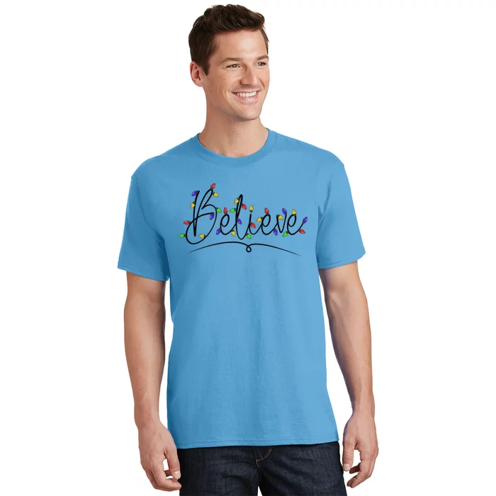 Believe In The Magic Of Christmas Festive Graphic Gift T-Shirt