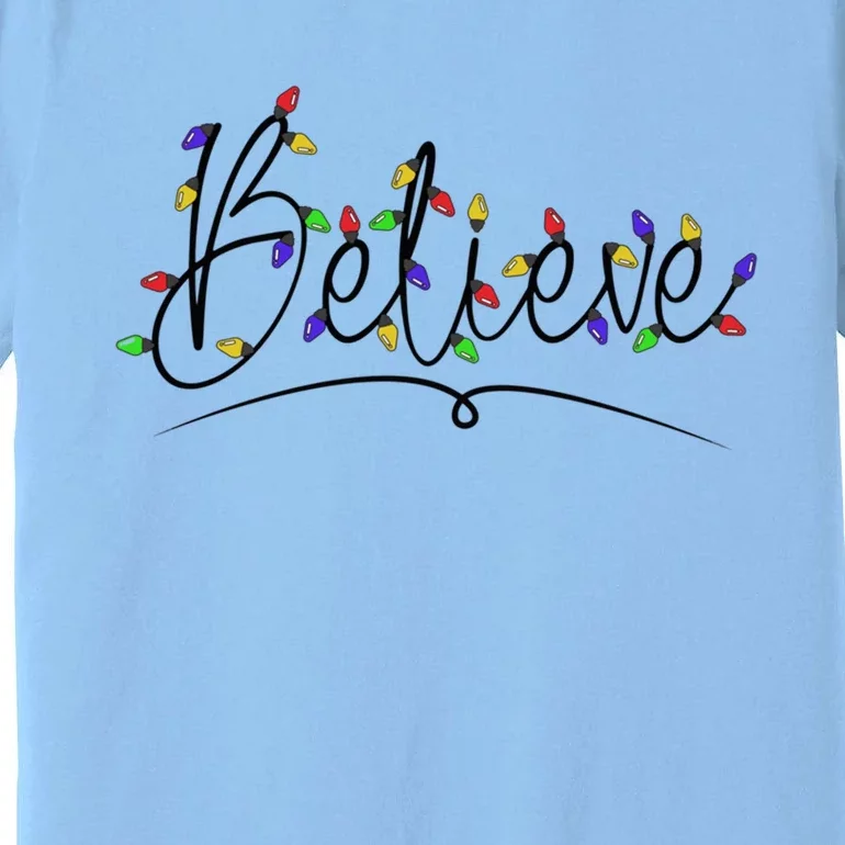 Believe In The Magic Of Christmas Festive Graphic Gift Premium T-Shirt