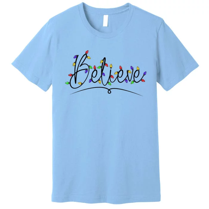 Believe In The Magic Of Christmas Festive Graphic Gift Premium T-Shirt