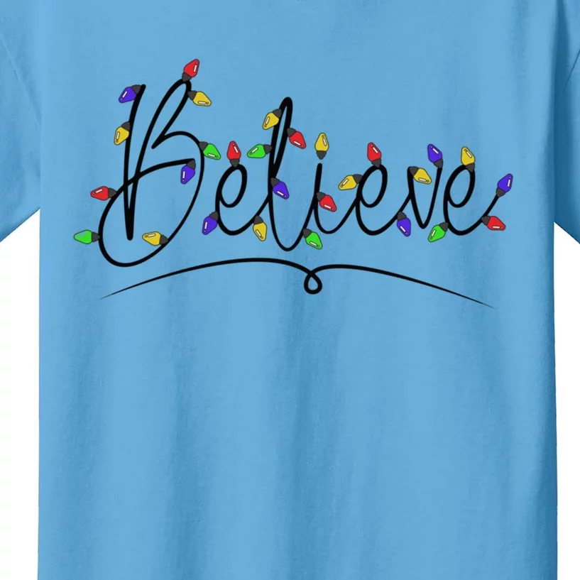 Believe In The Magic Of Christmas Festive Graphic Gift Kids T-Shirt