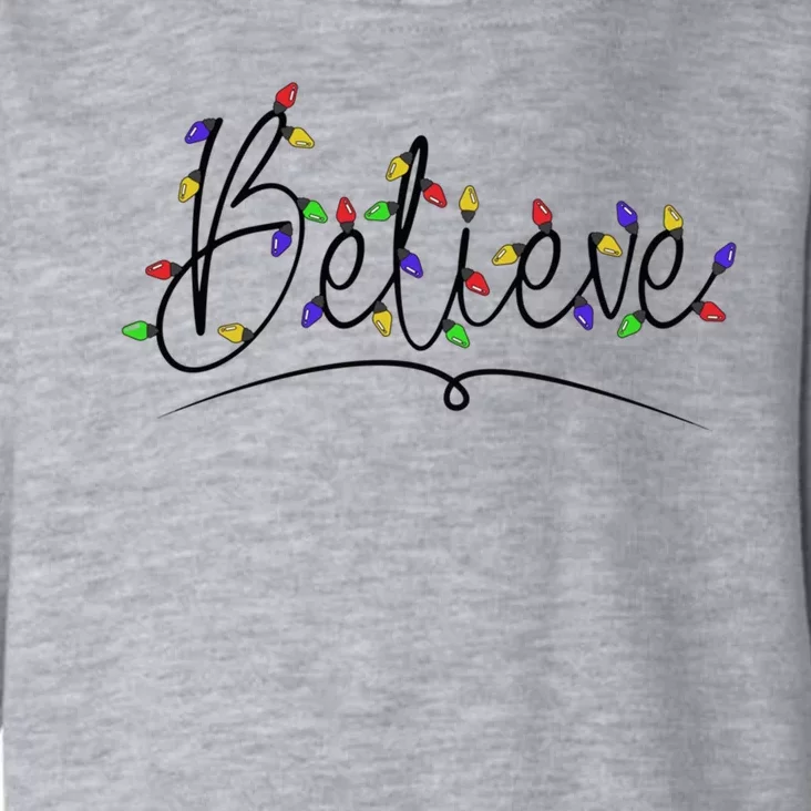 Believe In The Magic Of Christmas Festive Graphic Gift Toddler Hoodie