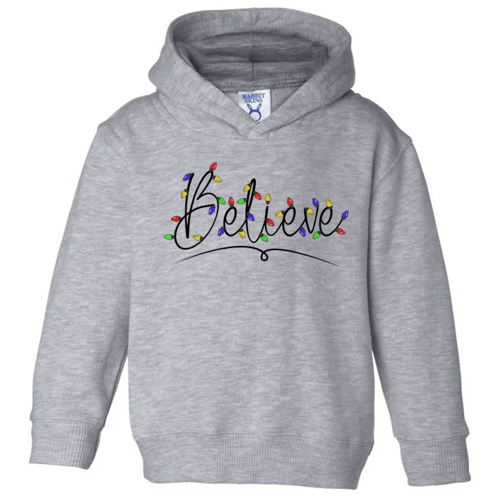 Believe In The Magic Of Christmas Festive Graphic Gift Toddler Hoodie