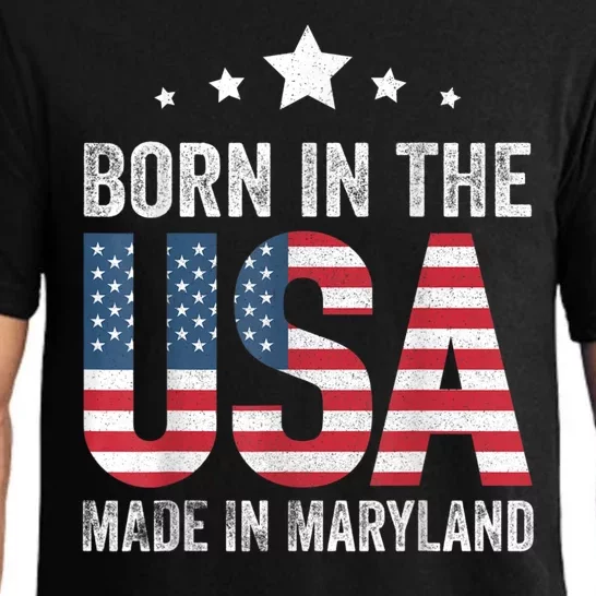 Born In The Usa Made And Raised In Maryland Pajama Set