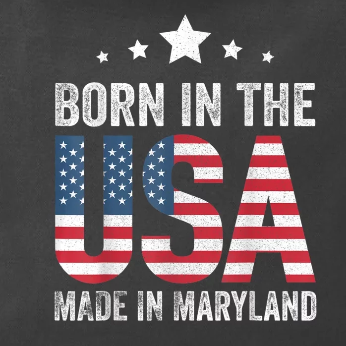 Born In The Usa Made And Raised In Maryland Zip Tote Bag