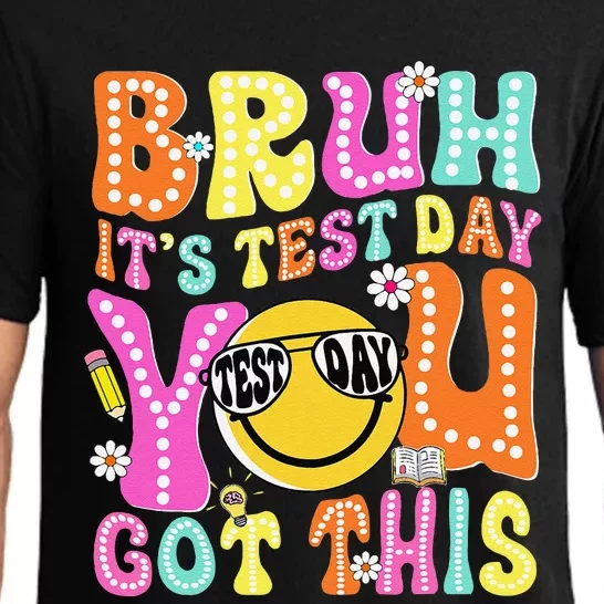 Bruh Its Test Day You Got This Groovy Testing Staar Day Pajama Set