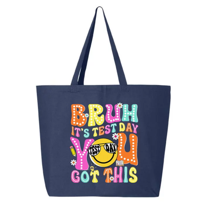 Bruh Its Test Day You Got This Groovy Testing Staar Day 25L Jumbo Tote