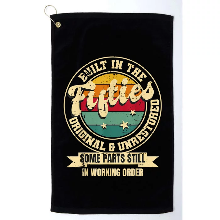 Built In The fifties Original Unrestored 50th Birthday Platinum Collection Golf Towel