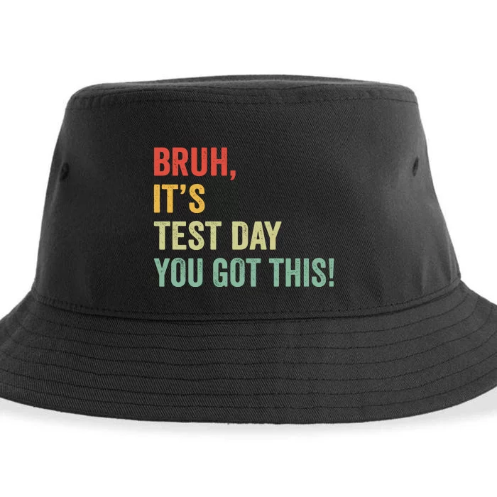 Bruh ItS Test Day You Got This Vintage Sustainable Bucket Hat