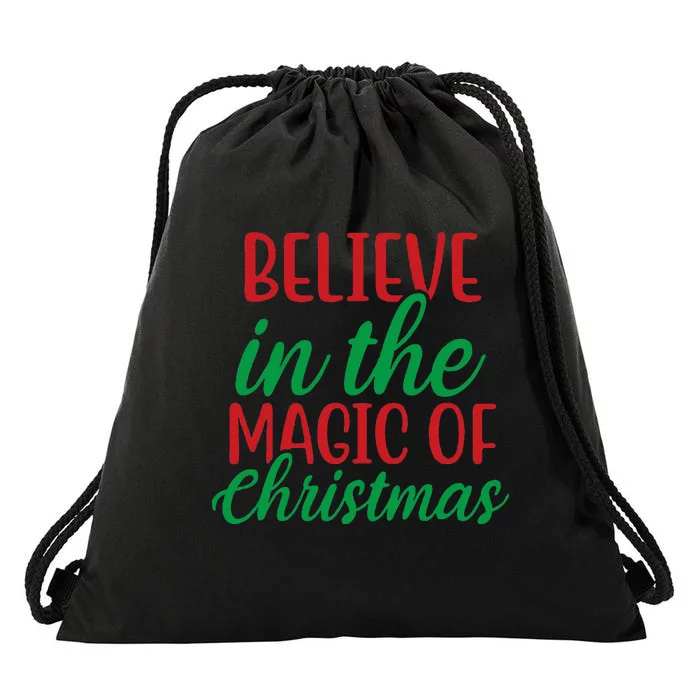 Believe In The Magic Of Christmas Pajama Drawstring Bag