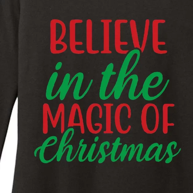 Believe In The Magic Of Christmas Pajama Womens CVC Long Sleeve Shirt