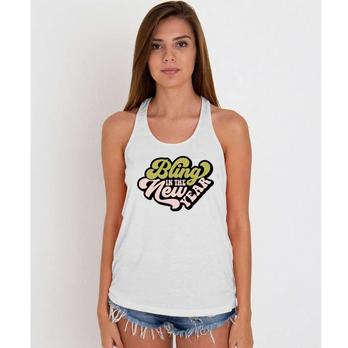 Bling In The New Year Women's Knotted Racerback Tank