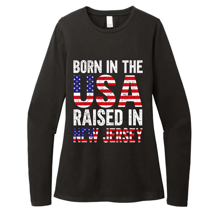 Born In The Usa Raised In New Jersey Womens CVC Long Sleeve Shirt