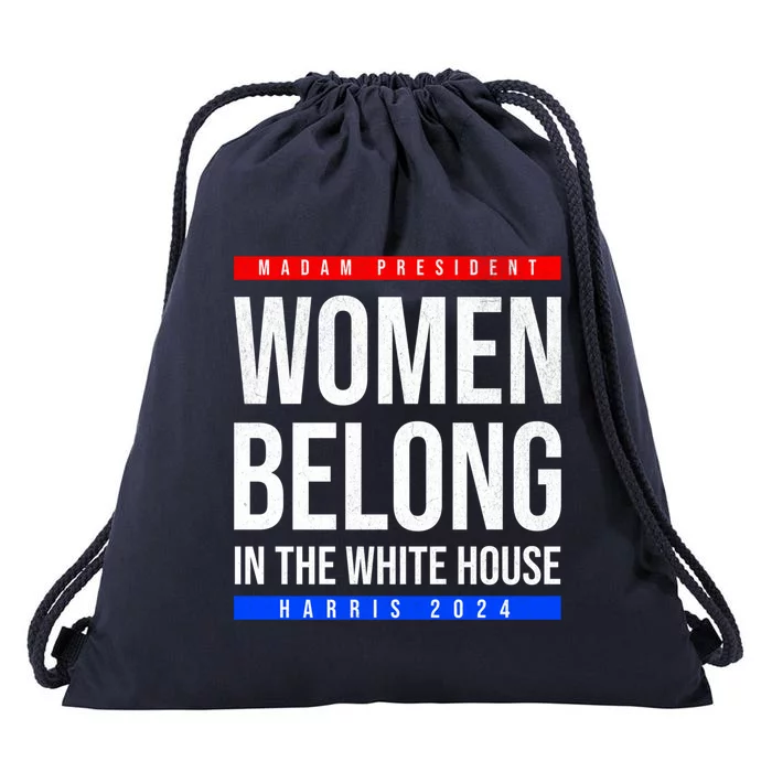 Belong In The White House Madam President Kamala Cute Gift Drawstring Bag