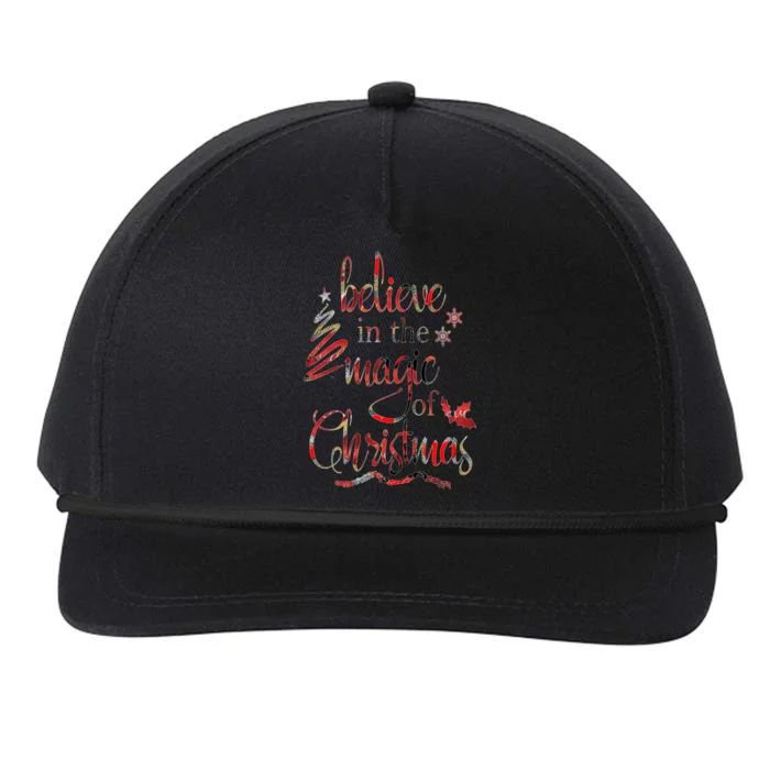 Believe In The Magic Of Christmas Gift Snapback Five-Panel Rope Hat