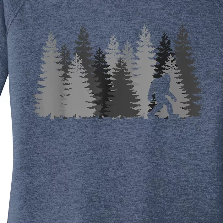 Bigfoot In The Forest Sasquatch Yeti Women's Perfect Tri Tunic Long Sleeve Shirt