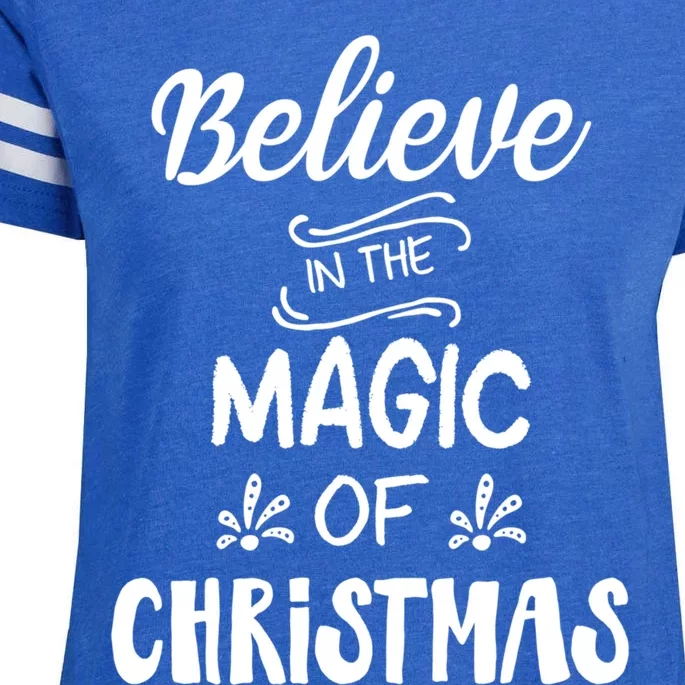 Believe In The Magic Of Christmas Gift Enza Ladies Jersey Football T-Shirt