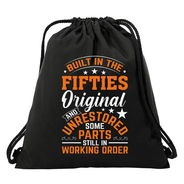 Built In The Fifties Built In The 50s Birthday Drawstring Bag