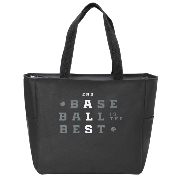 Baseball Is The Best End Als Zip Tote Bag