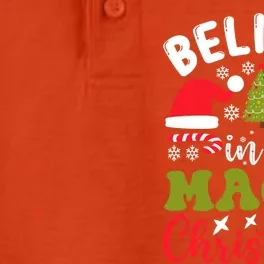 Believe In The Magic Of Christmas Gift Dry Zone Grid Performance Polo