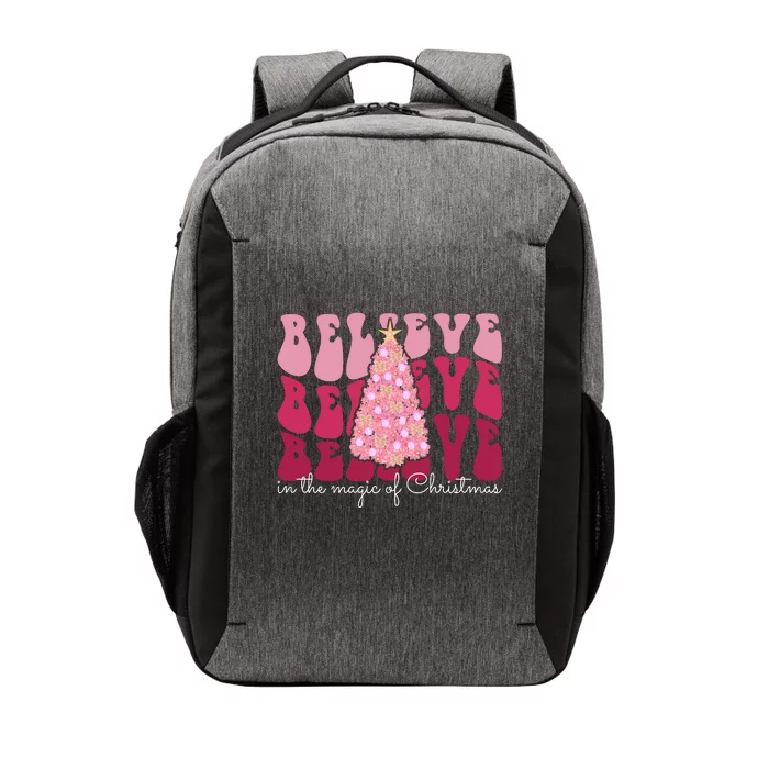 Believe Im The Magic Of Christmas Retro Holiday Vector Backpack