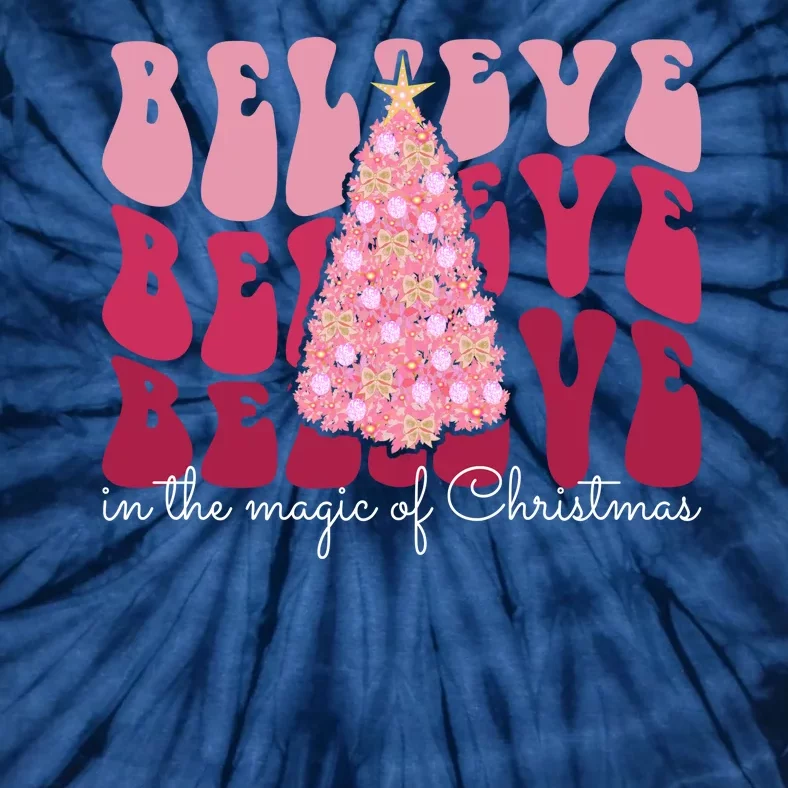 Believe Im The Magic Of Christmas Retro Holiday Tie-Dye T-Shirt