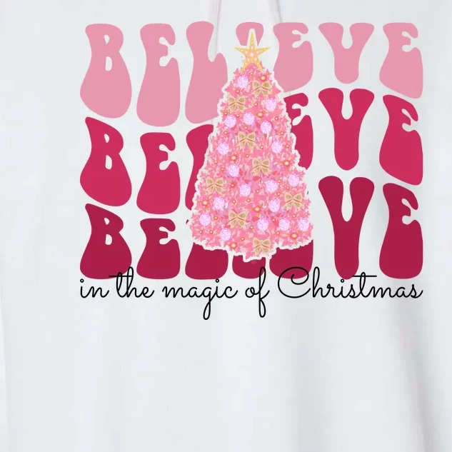 Believe Im The Magic Of Christmas Retro Holiday Garment-Dyed Fleece Hoodie