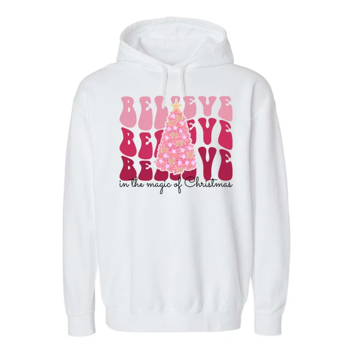 Believe Im The Magic Of Christmas Retro Holiday Garment-Dyed Fleece Hoodie