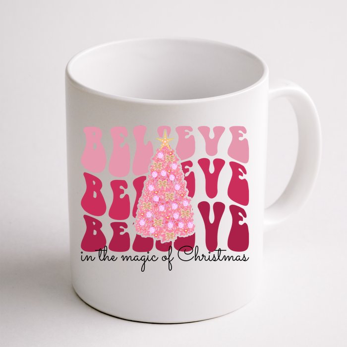 Believe Im The Magic Of Christmas Retro Holiday Front & Back Coffee Mug