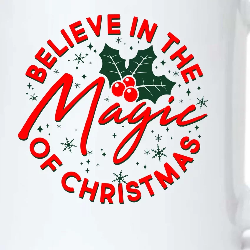 Believe In The Magic Of Christmas Black Color Changing Mug